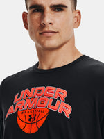 Under Armour UA BBALL BRANDED WRDMRK SS férfi póló, fekete