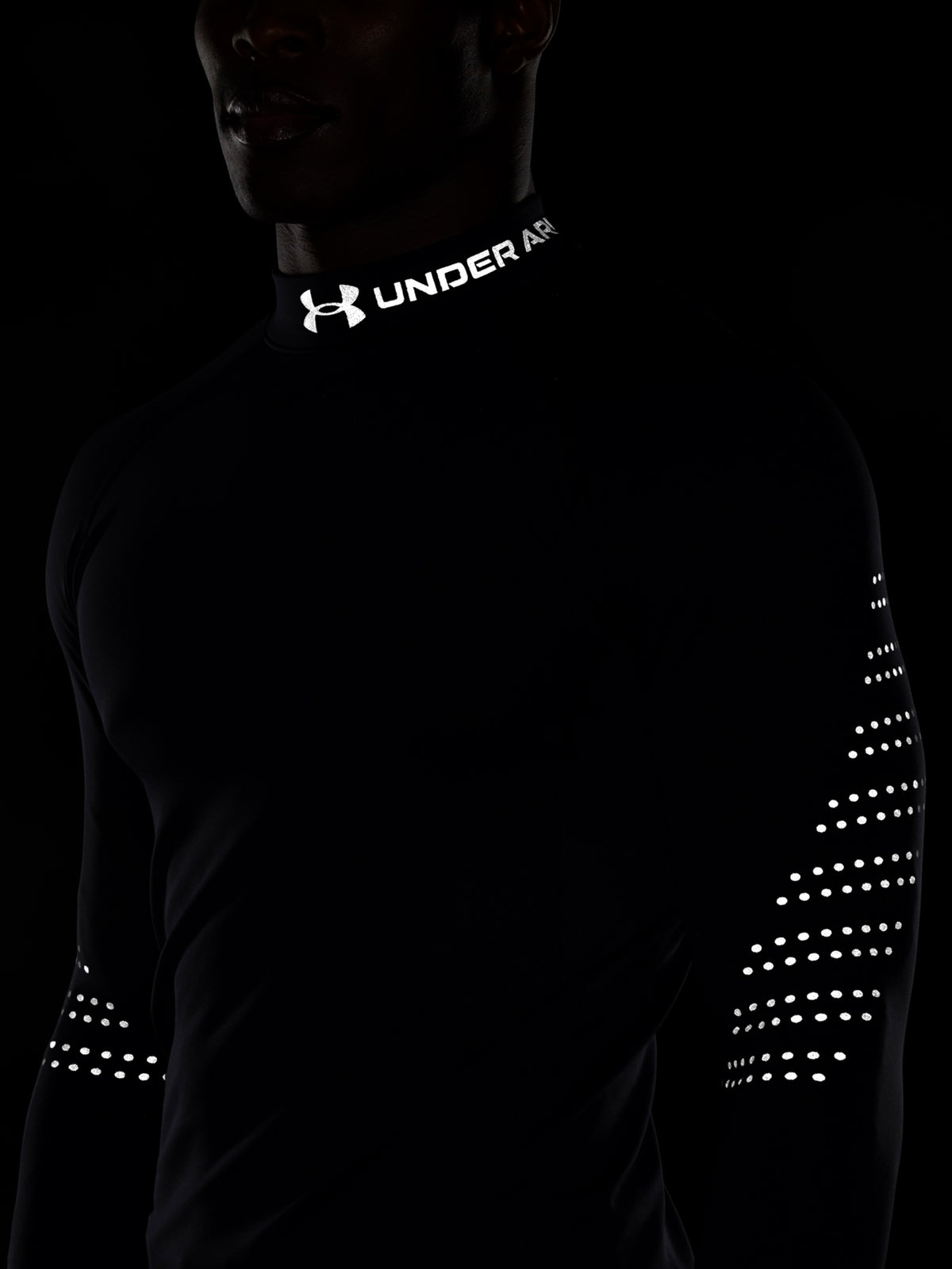 Under Armour UA CG Armour Novelty Mock férfi póló, fekete