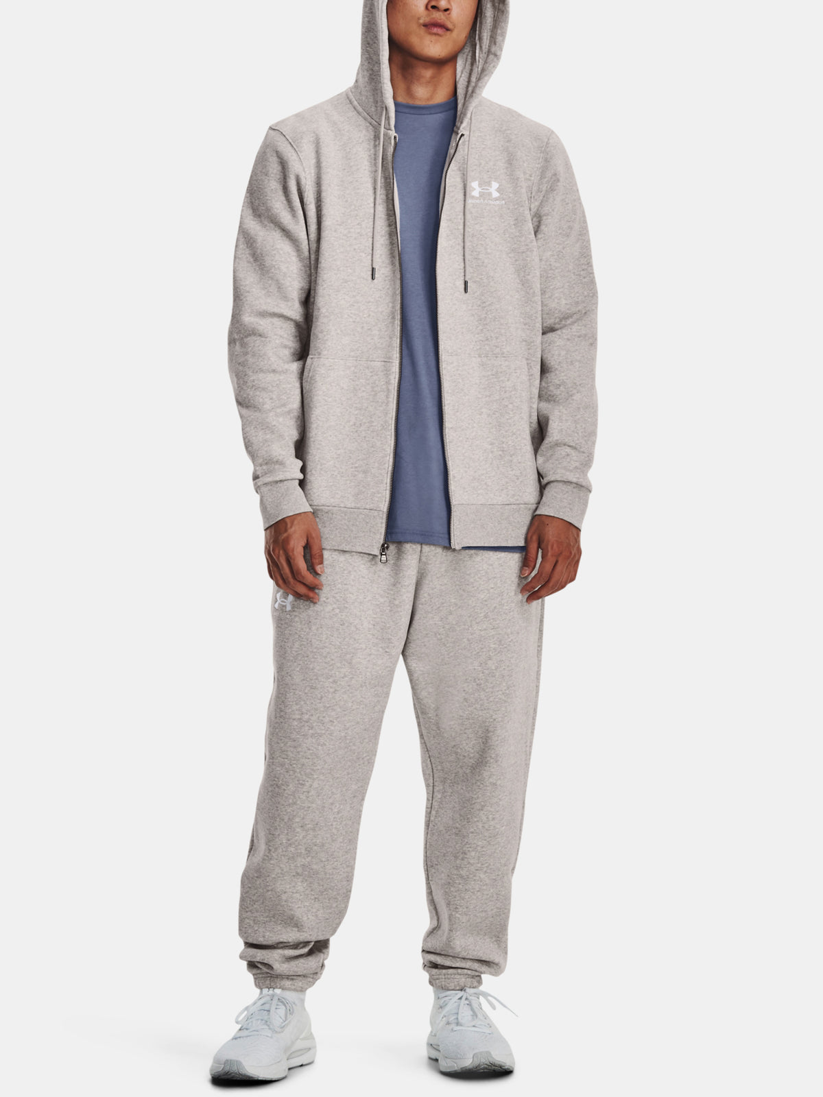 Under Armour UA Essential Fleece FZ Hood szürke férfi kapucnis pulóver