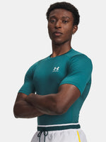 Under Armour UA HG Armour Comp SS-GRN zöld férfi póló