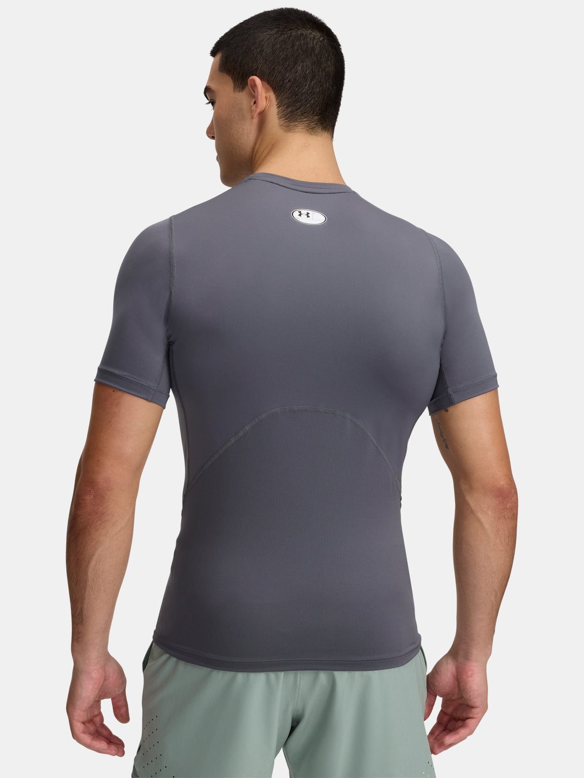 Under Armour UA HG Armour Comp SS szürke férfi póló