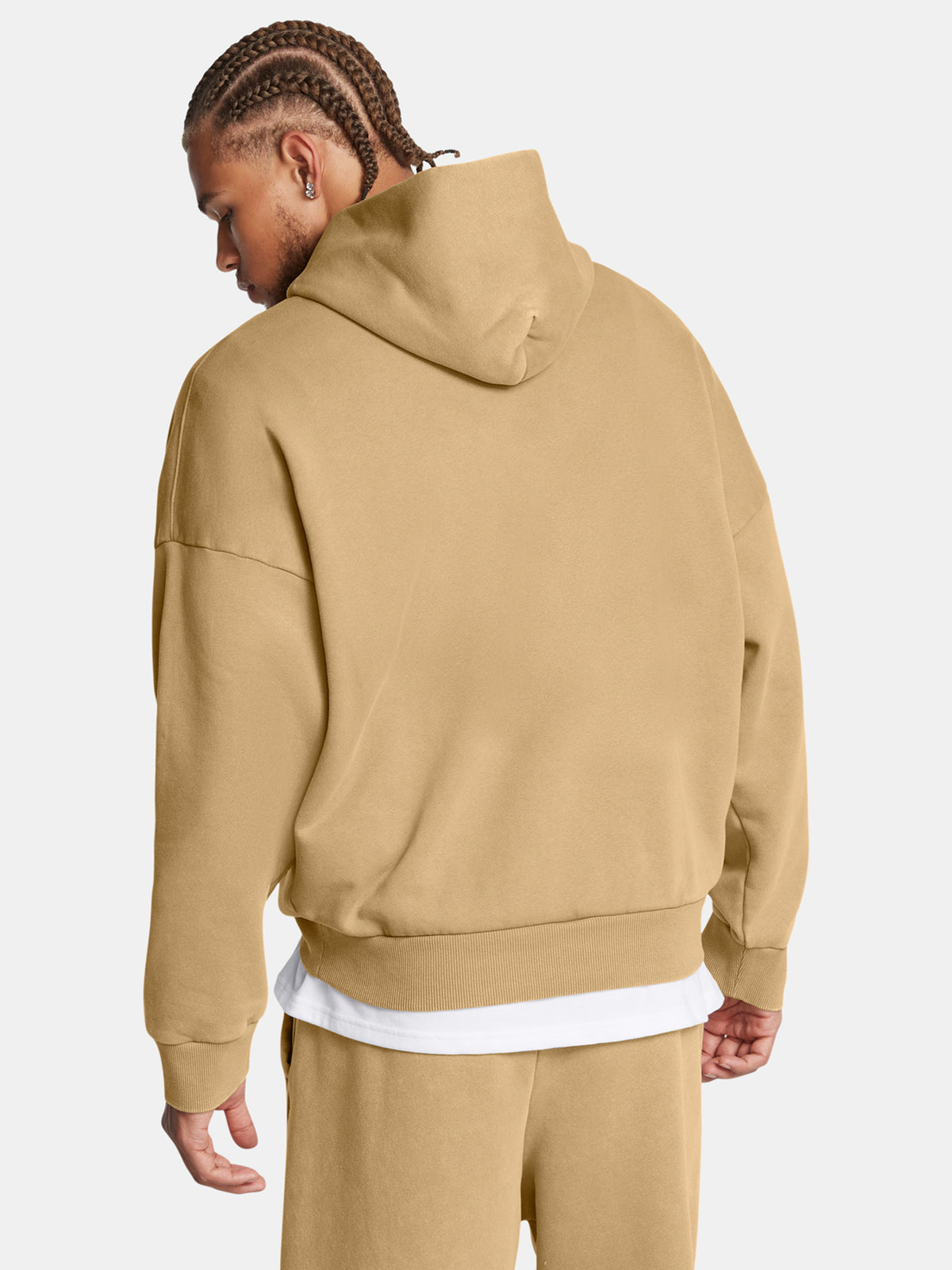 Under Armour UA Icon HWT Flc Wash OS Hood-BRN férfi pulóver