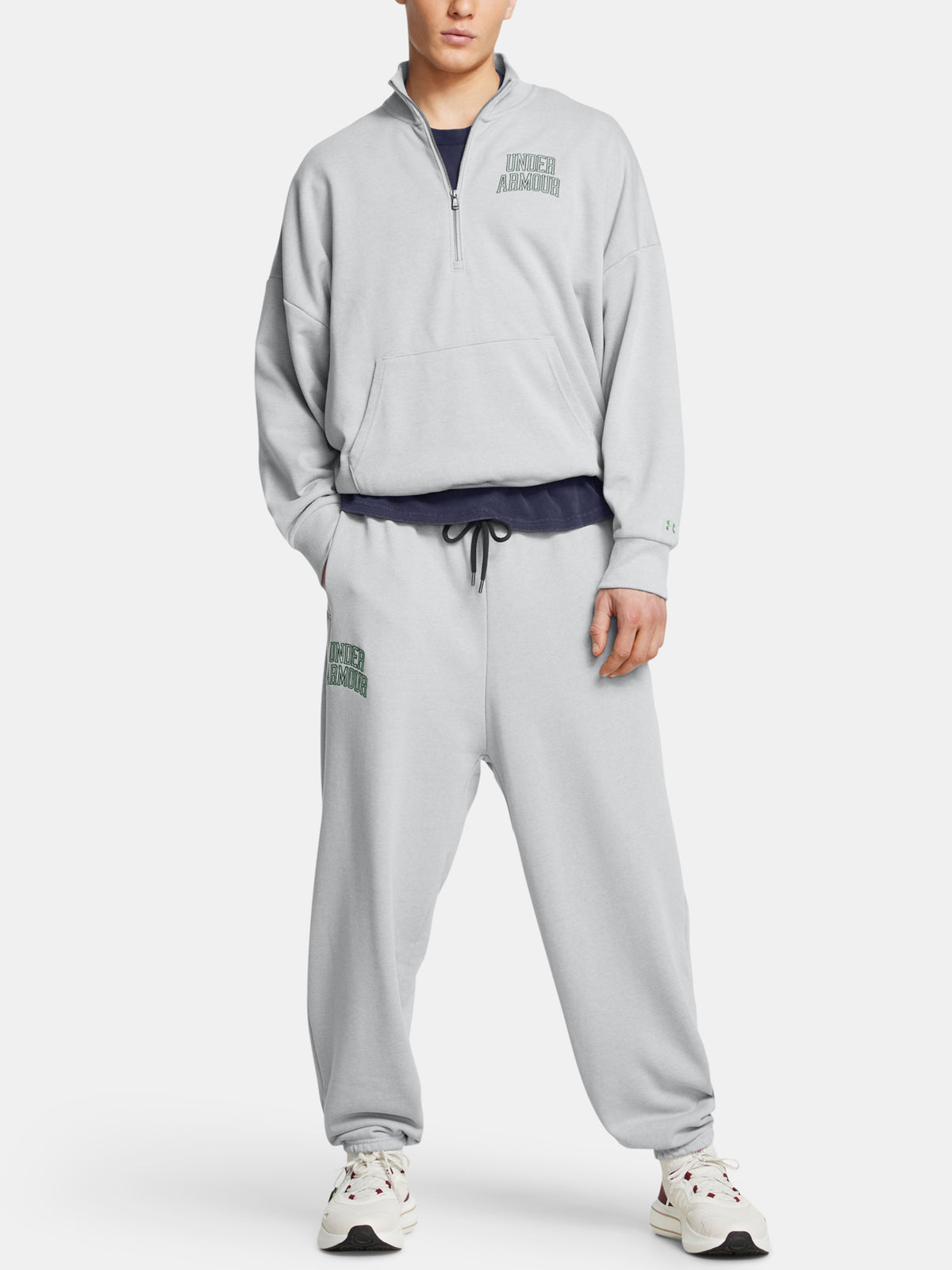 Under Armour UA Icon HWT Terry OS 1/2 Zip férfi pulóver