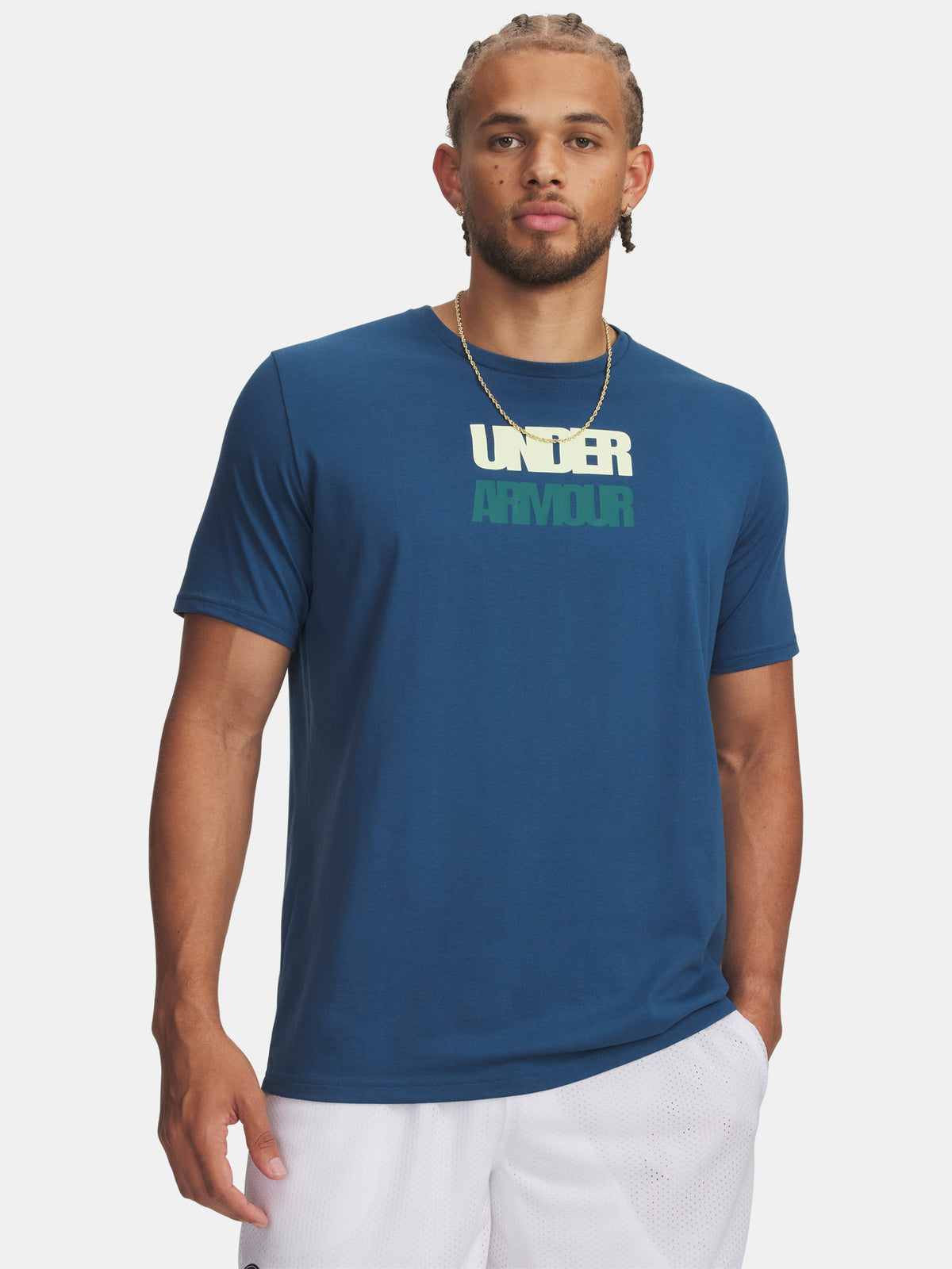 Under Armour UA M BLOCK LOGO SS férfi póló