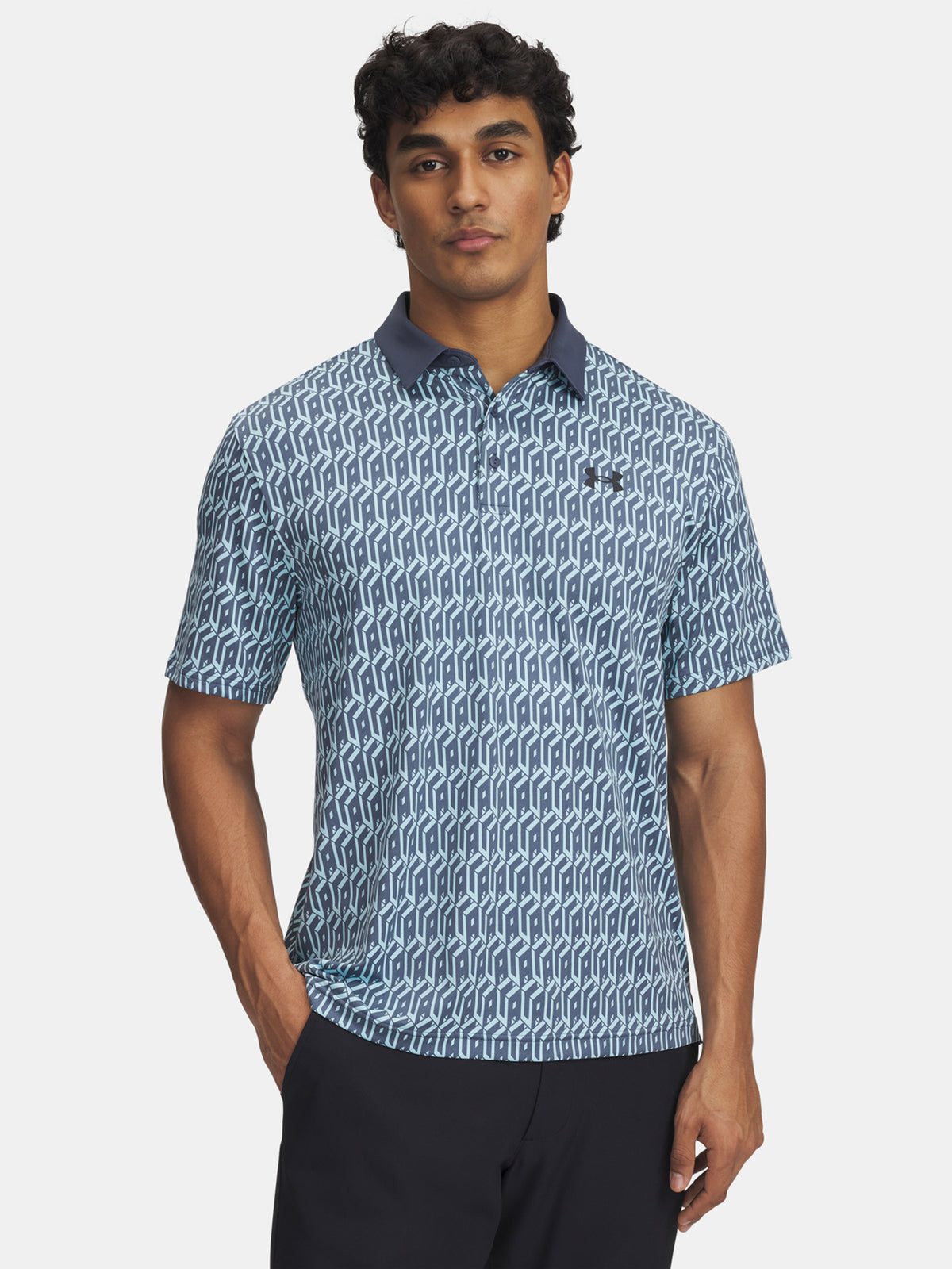 Under Armour UA Playoff 3.0 Printed férfi póló, kék
