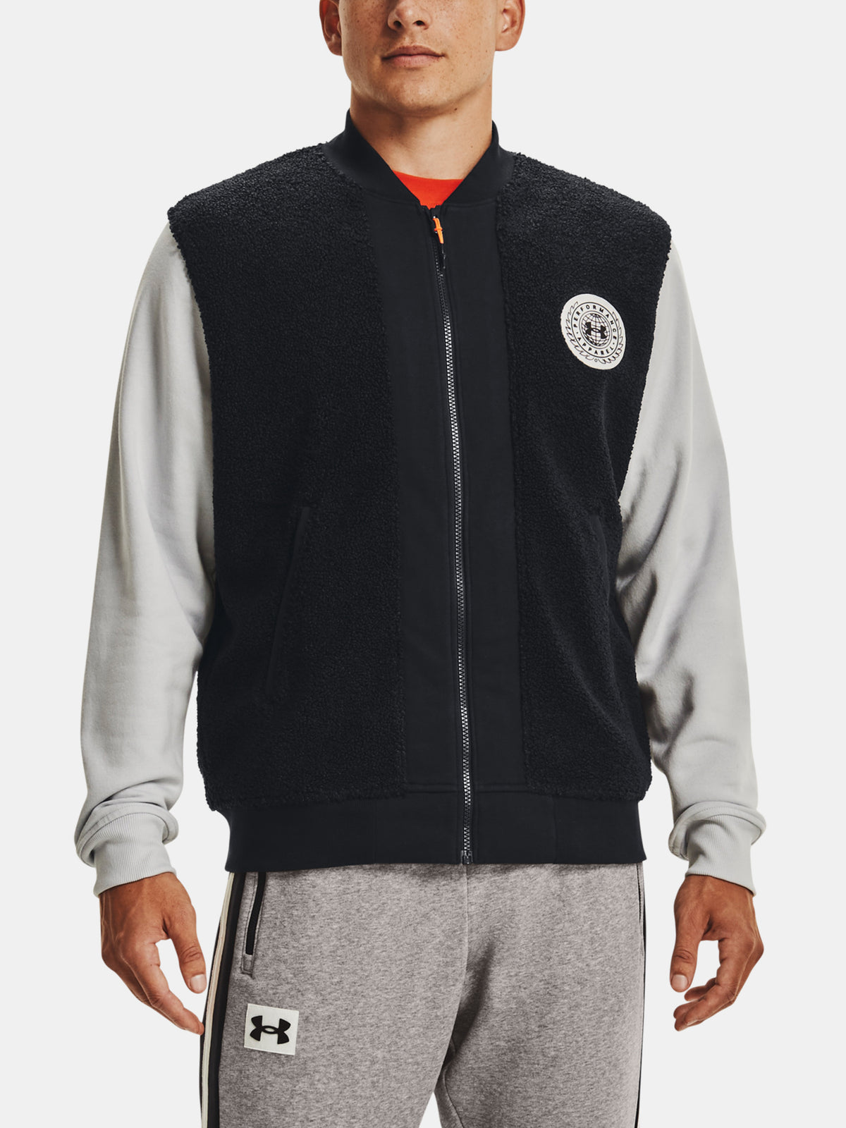 Under Armour UA RIVAL FLC ALMA MATER BMBR fekete férfi kabát