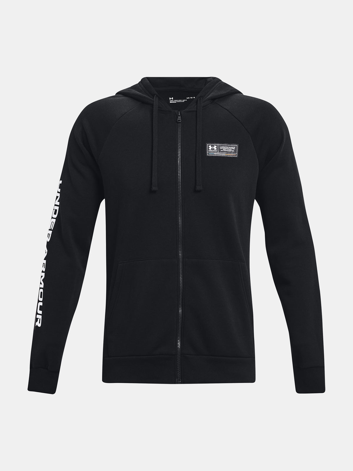 Under Armour UA Rival Fleece Chroma FZ HD fekete férfi kapucnis pulóver
