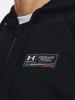 Under Armour UA Rival Fleece Chroma FZ HD fekete férfi kapucnis pulóver