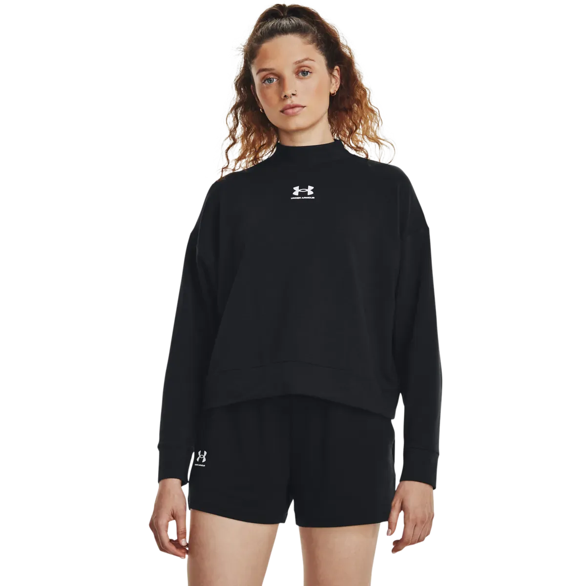 Under Armour UA Rival Terry Mock Crew Hosszú ujjú női Hosszú ujjú póló