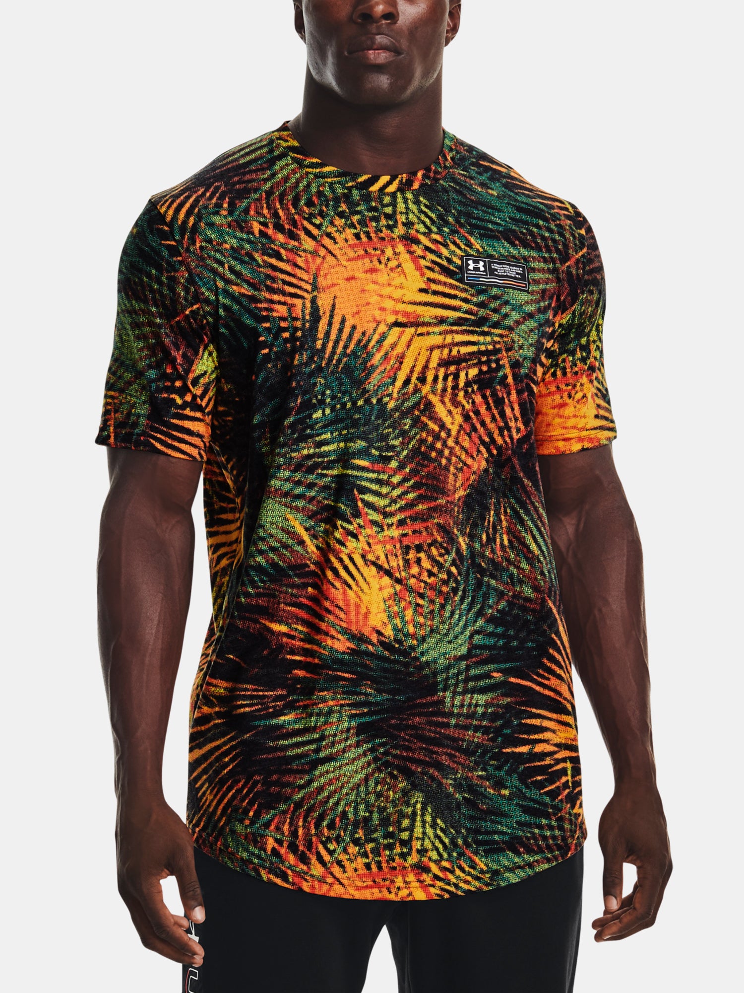 Under Armour UA SPORT PALM PRINT SS férfi póló, színes