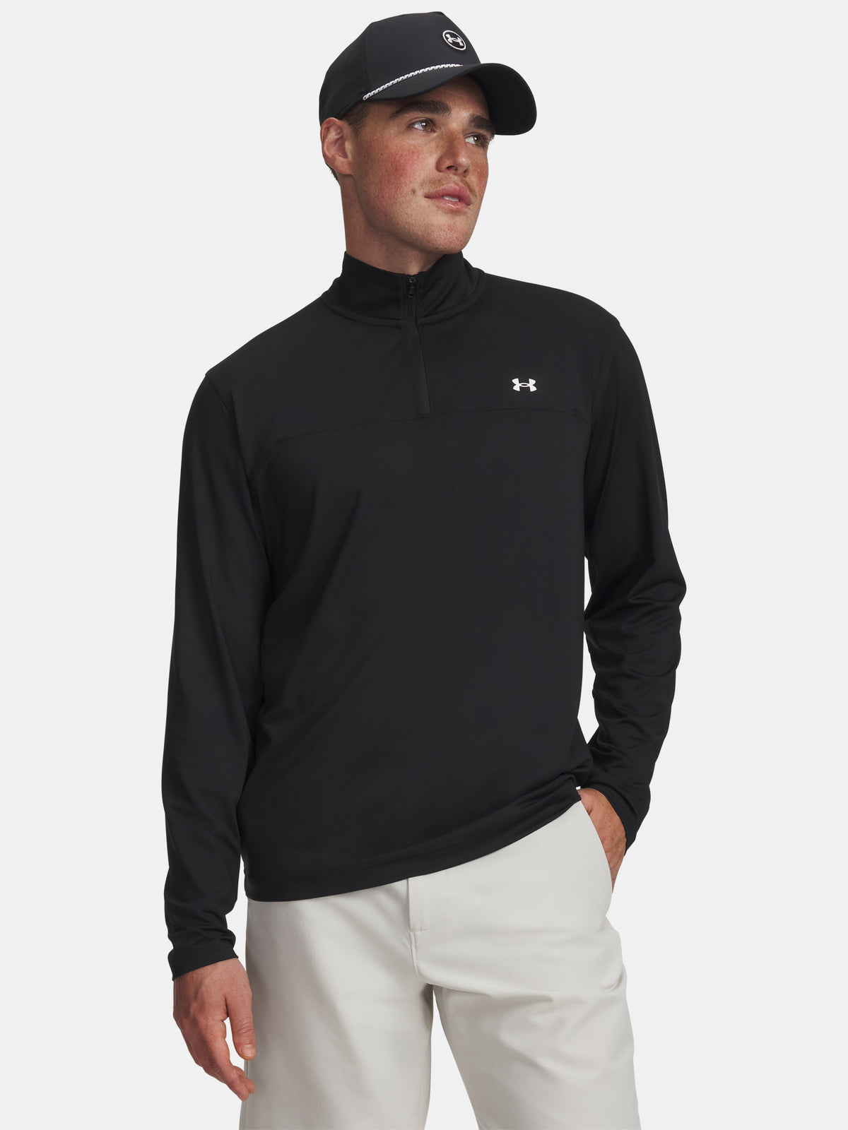 Under Armour UA T2G 1/4 Zip fekete férfi póló
