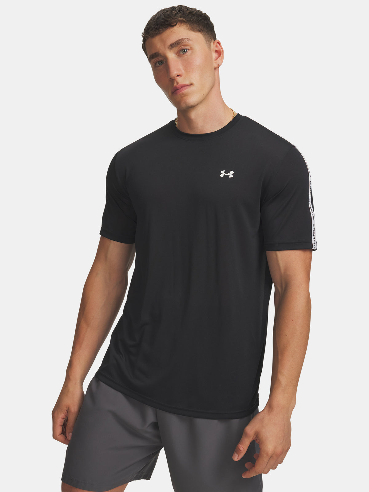 Under Armour UA Tech Taping SS fekete férfi póló