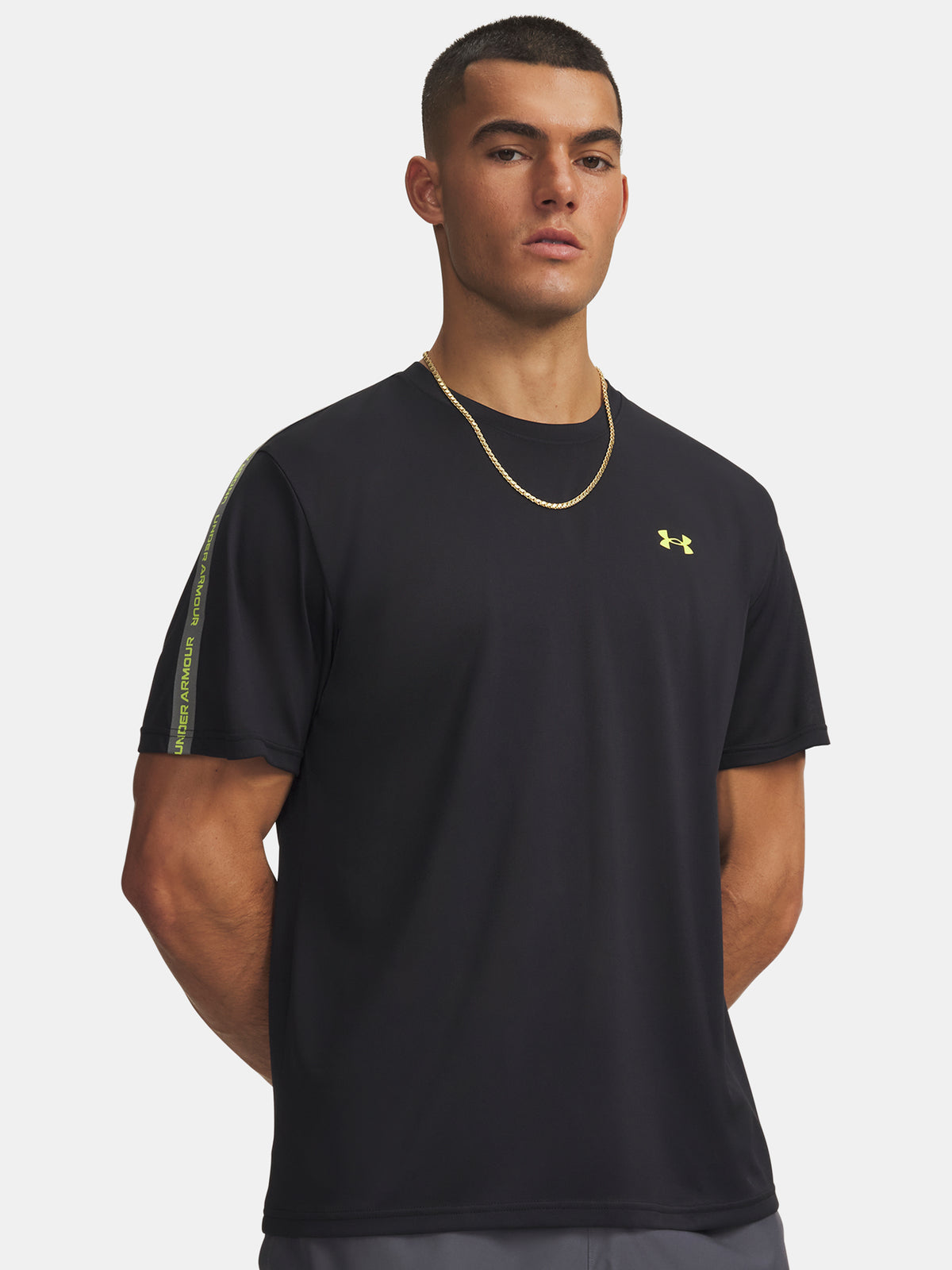 Under Armour UA Tech Taping SS férfi póló, fekete