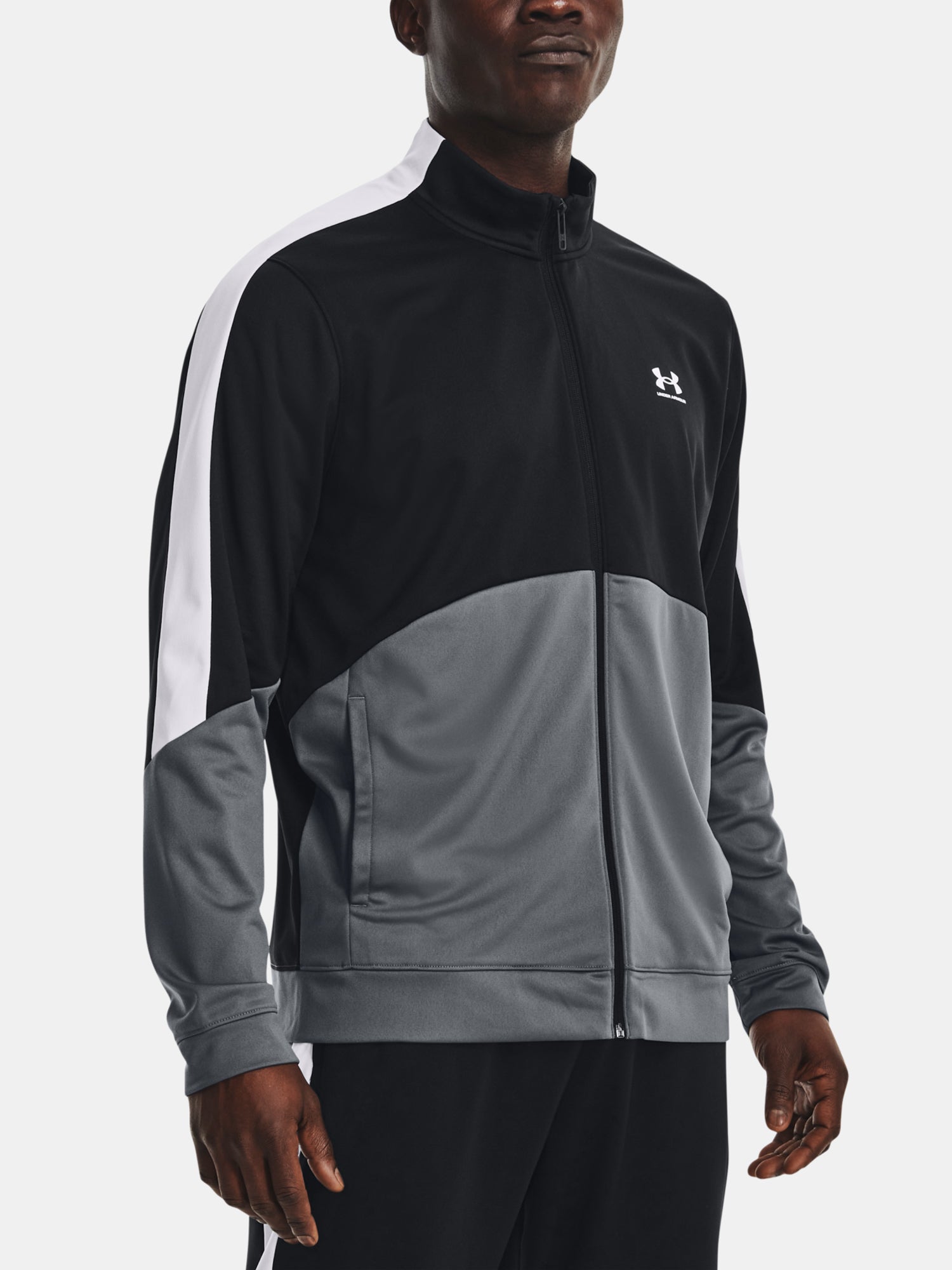 Under Armour UA Tricot Fashion Jacket fekete férfi kapucnis pulóver
