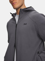 Under Armour UA Unstoppable Flc FZ szürke férfi kapucnis pulóver