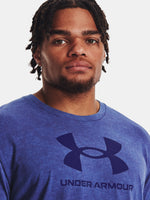 Under Armour UA WASH TONAL SPORTSTYLE SS kék férfi póló
