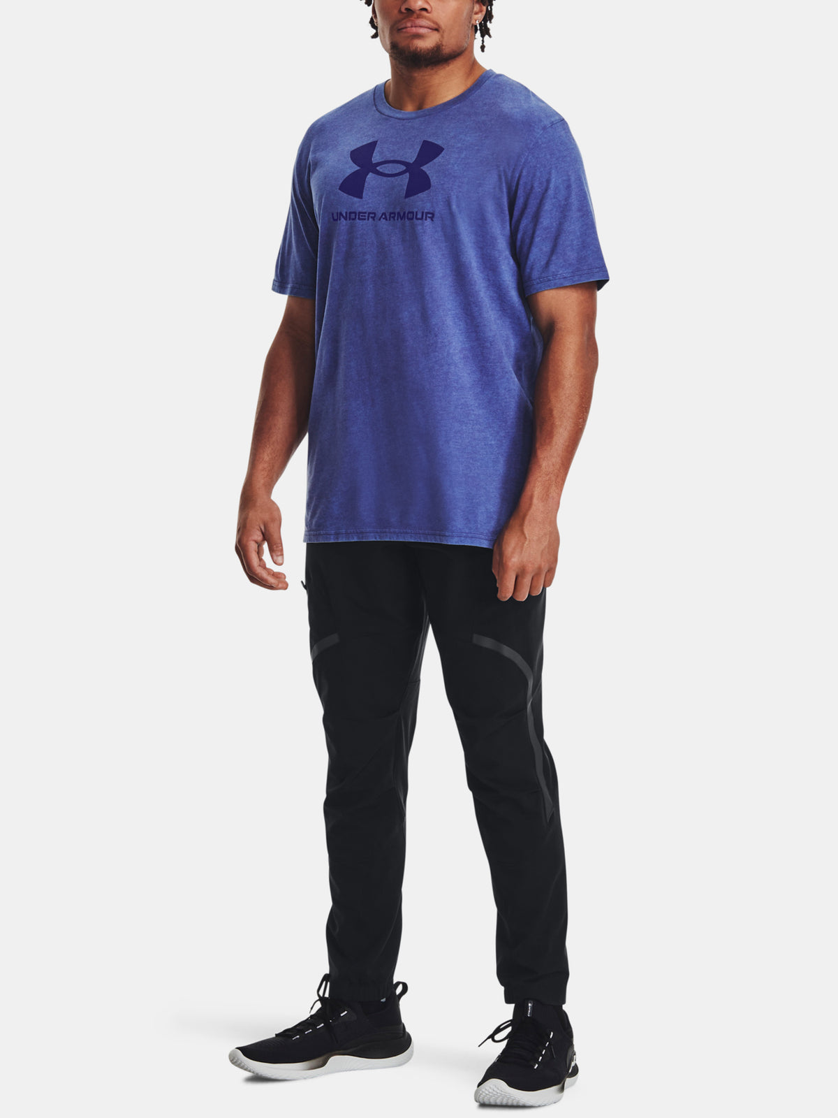 Under Armour UA WASH TONAL SPORTSTYLE SS kék férfi póló
