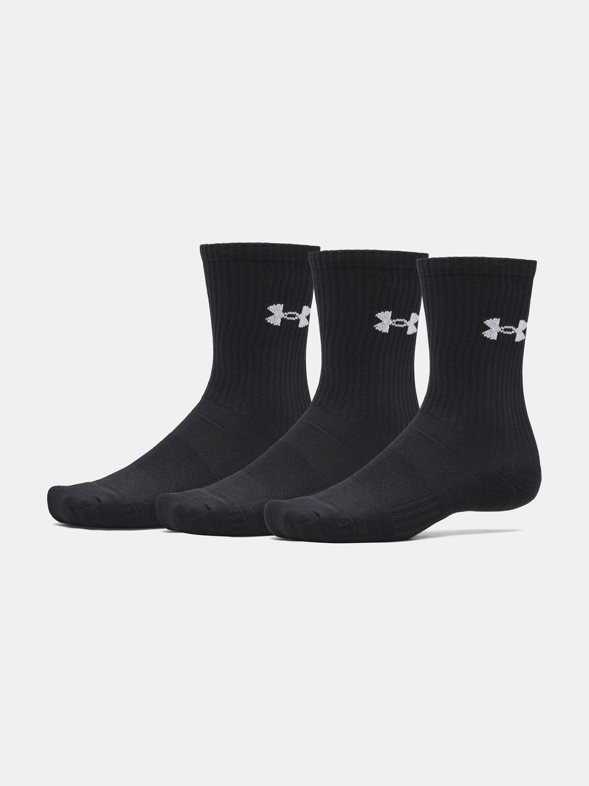 Unisexové ponoky Under Armour UA Performance Cotton 3p Crw fekete zokni