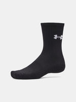 Unisexové ponoky Under Armour UA Performance Cotton 3p Crw fekete zokni