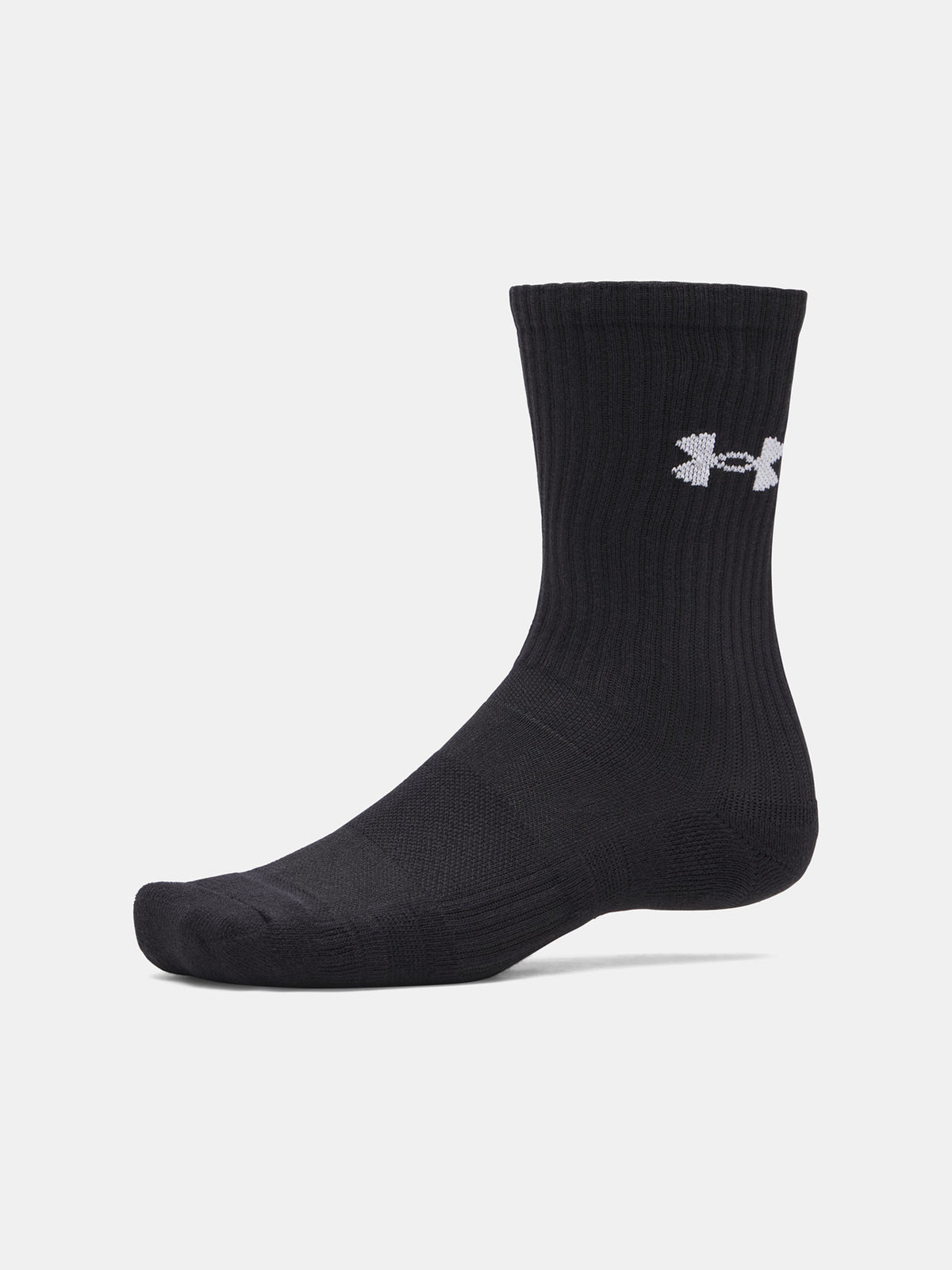 Unisexové ponoky Under Armour UA Performance Cotton 3p Crw fekete zokni