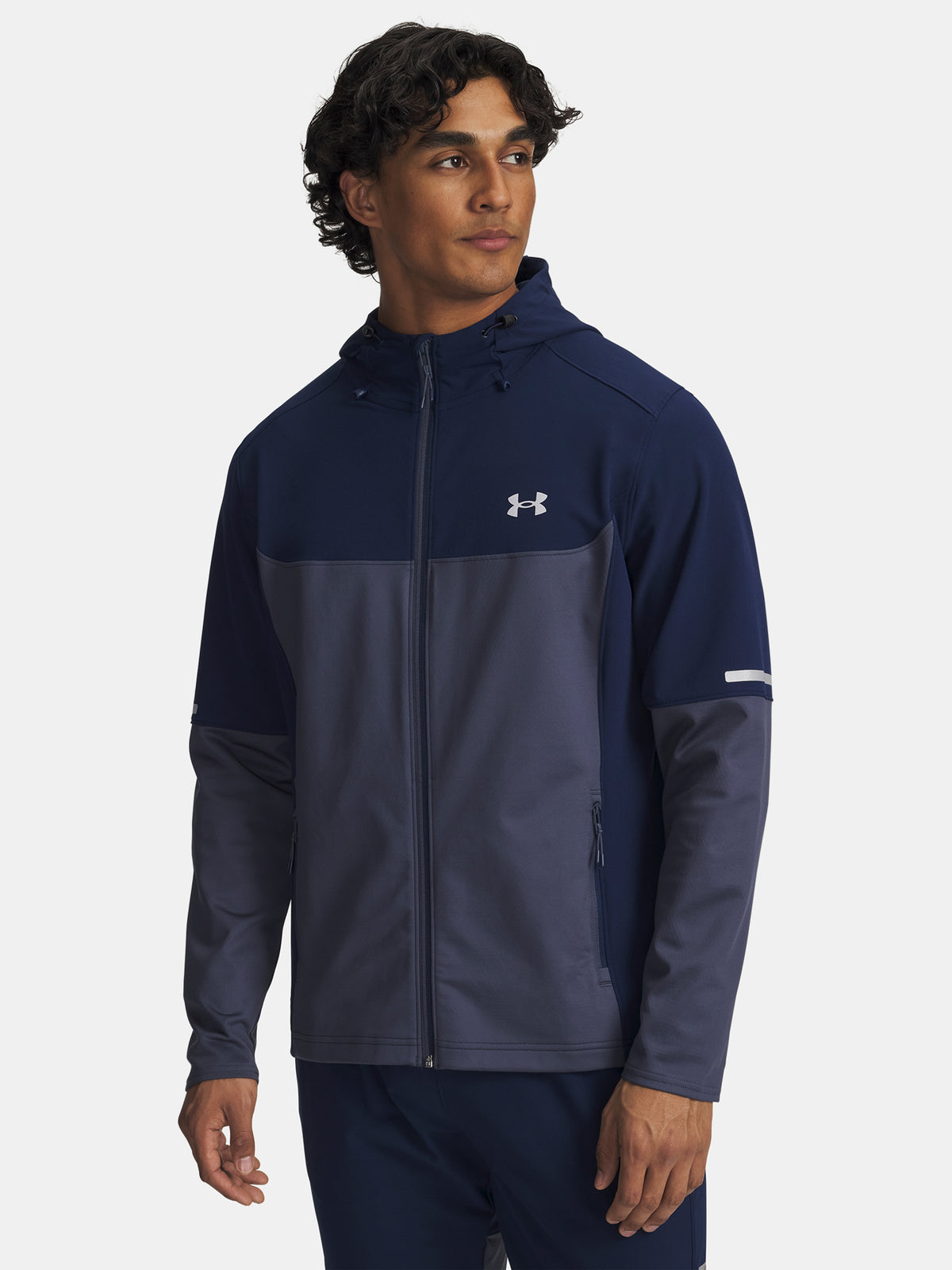 Under Armour Utility Woven Winterized FZ-BLU férfi kapucnis pulóver