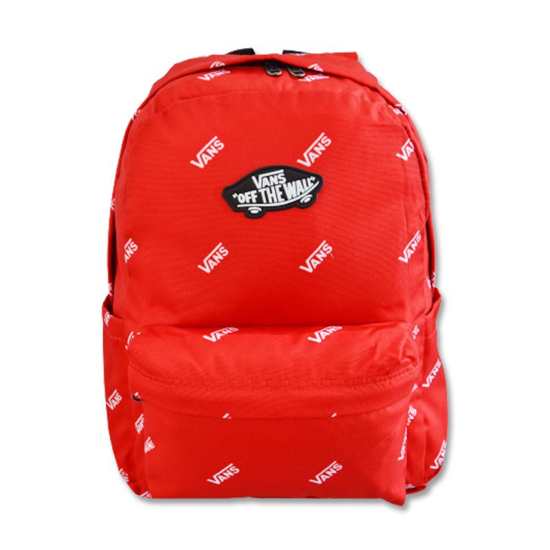 Vans New Skool Backpack 20L True Red - uniwersalny hátizsák VN0006280PZ1