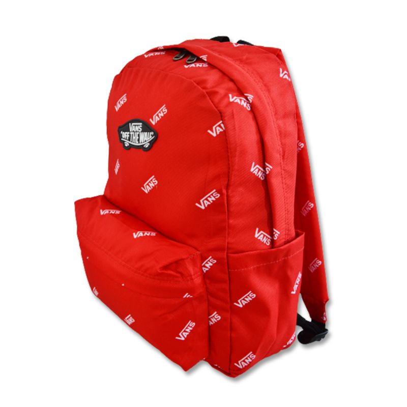 Vans New Skool Backpack 20L True Red - uniwersalny hátizsák VN0006280PZ1