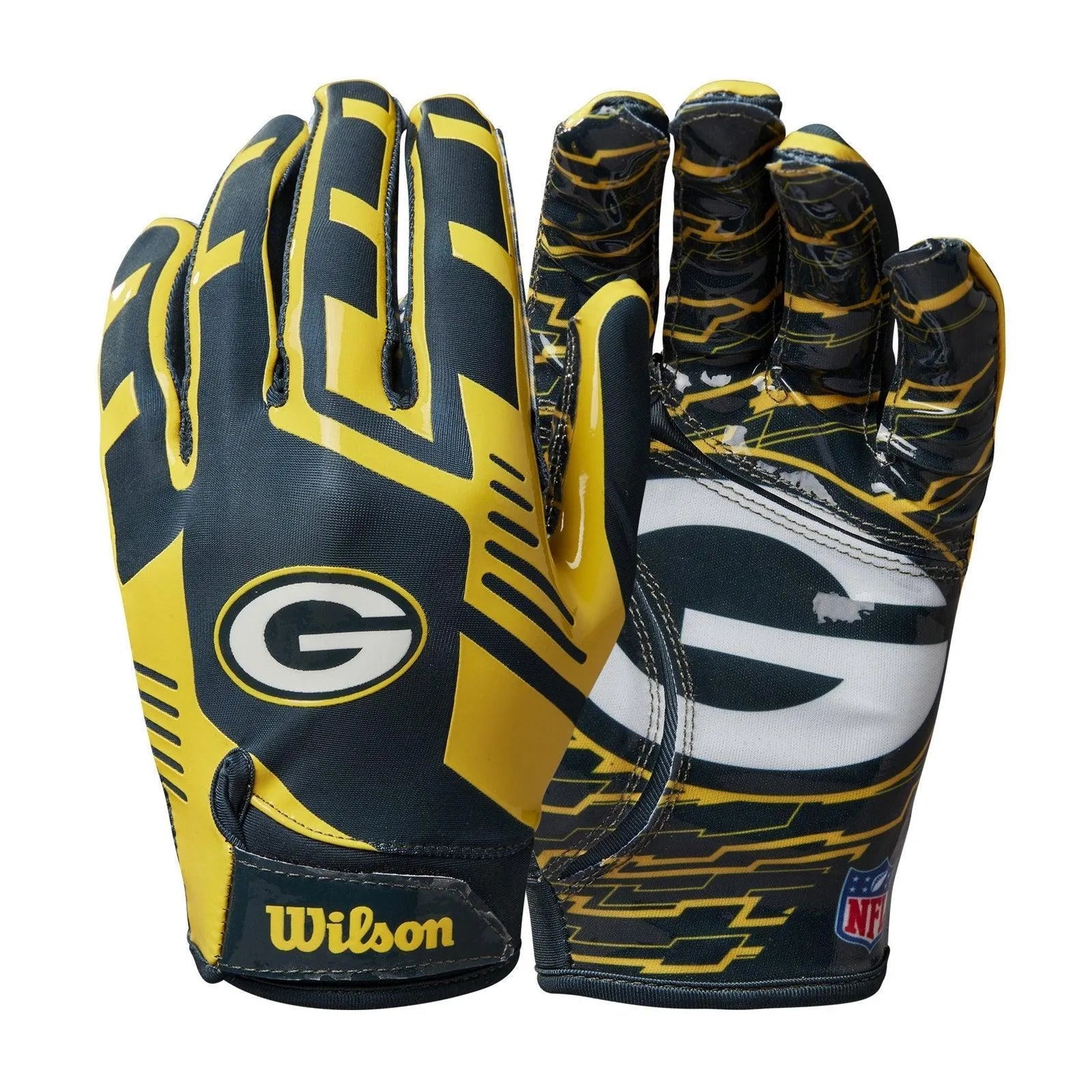 Wilson Stretch Fit Green Bay Packers elkapó, gyerek méret Kesztyű