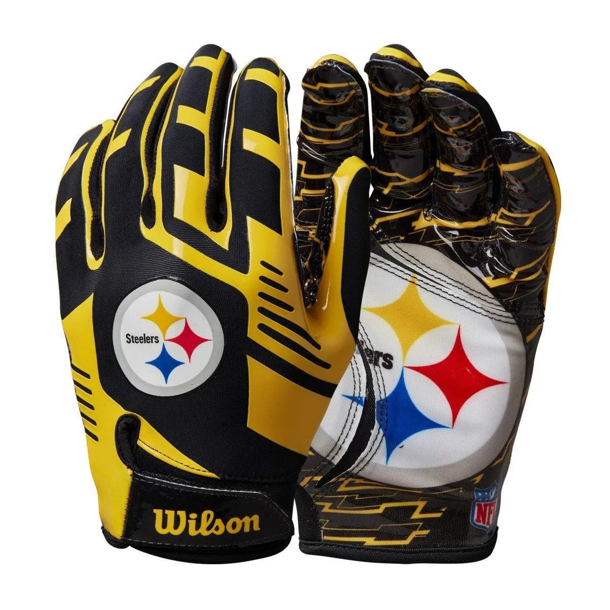 Wilson Stretch Fit Pittsburgh Steelers Elkapó kesztyű, gyerek méret