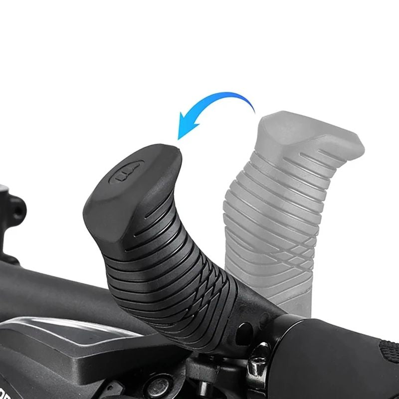 Wozinsky WGR-M22 MTB Bike Grips 22.2 mm Ergonomic Thumb Grips - Black fekete kiegészítő 304004-210721