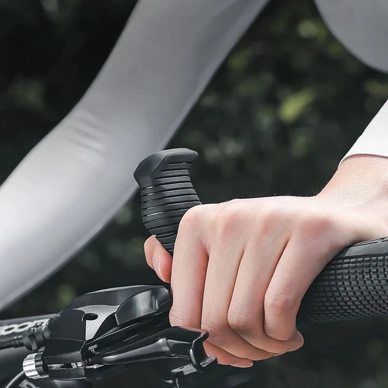 Wozinsky WGR-M22 MTB Bike Grips 22.2 mm Ergonomic Thumb Grips - Black fekete kiegészítő 304004-210721