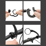 Wozinsky WLR-01I Rearview Left Bicycle Mirror - Black fekete kiegészítő 304004-198886