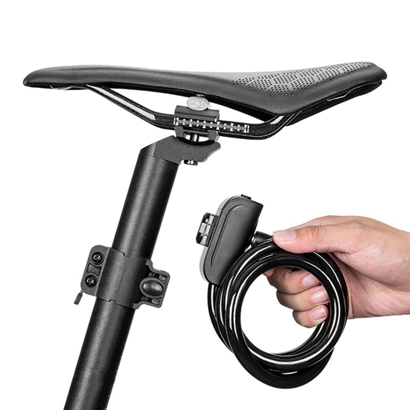 Wozinsky WPB-01R Portable Bike Lock with Anti-Theft Cable and 2 Keys for Electric Bikes and Motorcycles - Black fekete kiegészítő 304004-199009