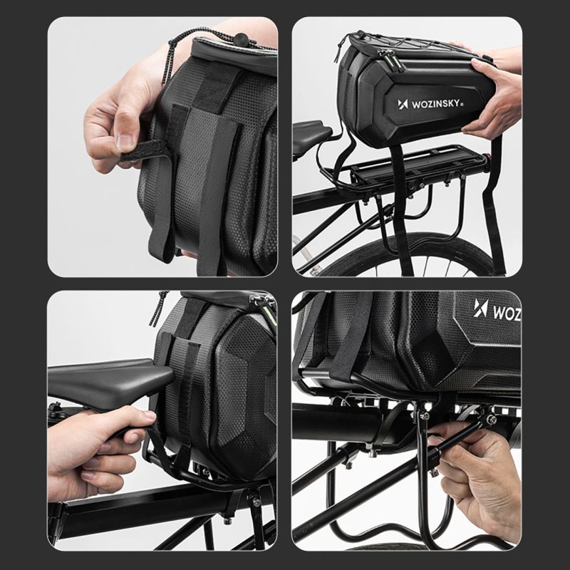 Wozinsky WSR-01B Bicycle Pannier for Trunk 9l - Black fekete kiegészítő 304004-198905