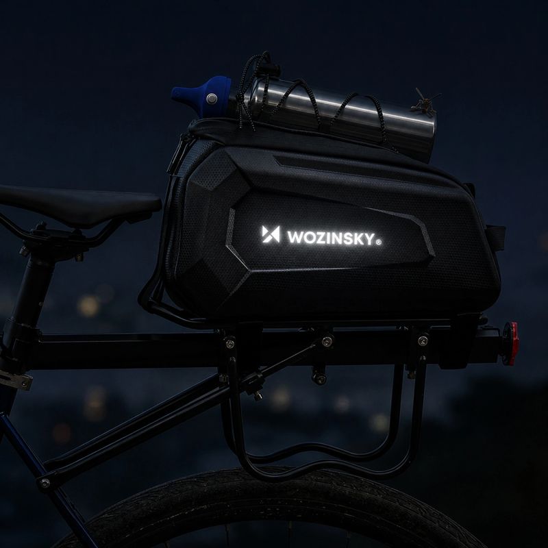 Wozinsky WSR-01B Bicycle Pannier for Trunk 9l - Black fekete kiegészítő 304004-198905