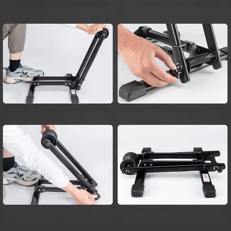 Wozinsky WSR-03 Folding Bike Stand for 20-27.5 Inch Bikes with Wheel Support - Black fekete kiegészítő 304004-210641