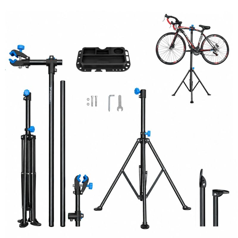 Wozinsky WSS-180 floor service stand with knobs for 30 kg bicycles - black fekete kiegészítő 304004-204490
