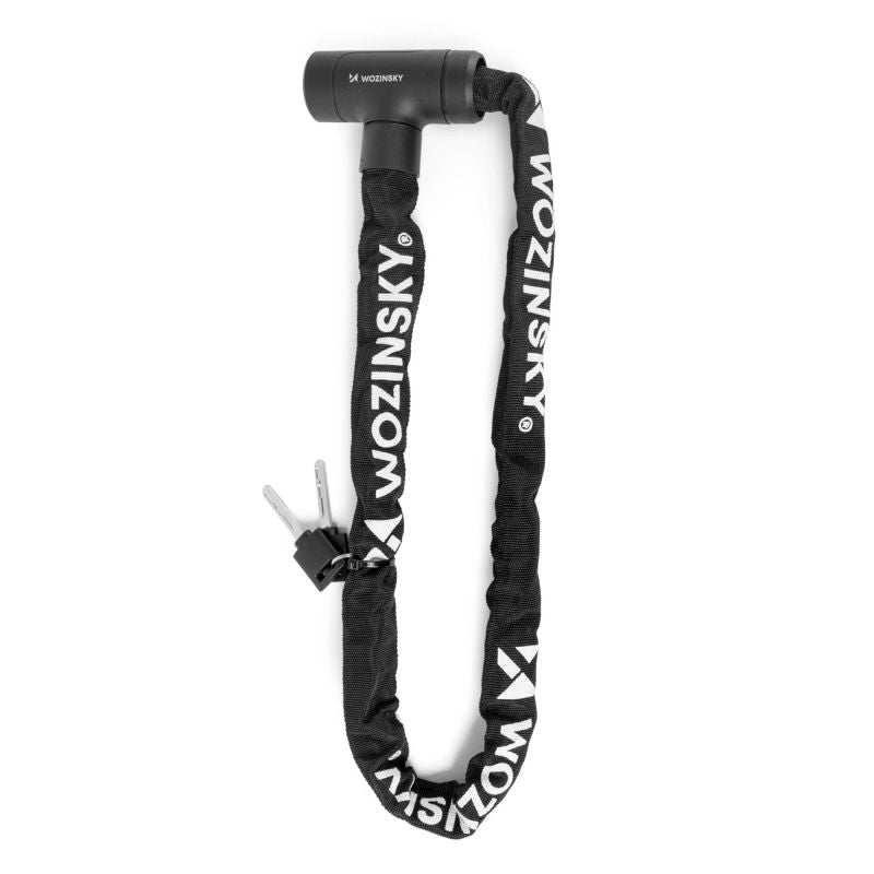 Wozinsky WZR-K2 Keyed Chain Bicycle Lock - Black fekete kiegészítő 304004-210637
