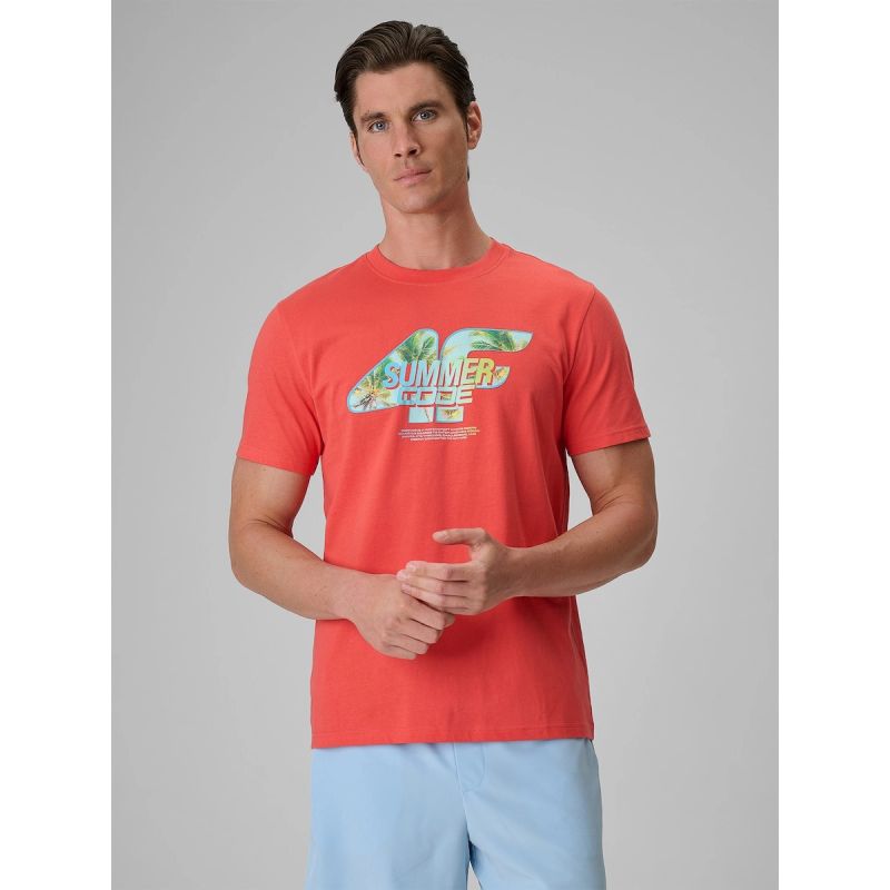 4F Men's regular printed T-shirt póló 4FRSS26TTSHM4305-63S