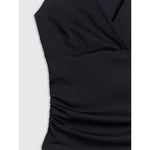 Women's slim top with gathers 4F