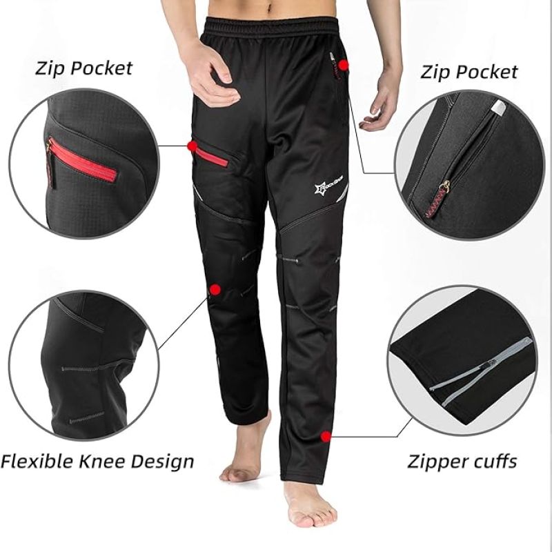 Rockbros Men's Long Cycling Black fekete nadrág