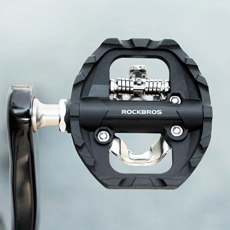Rockbros M108 Nylon Half-Lock Double-Sided Bicycle Pedals - Black