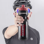 Rockbros 750 ml Bike Bottle - Transparent Black with Red Mouthpiece przezroczysty || czerwony water bottles, training equipment