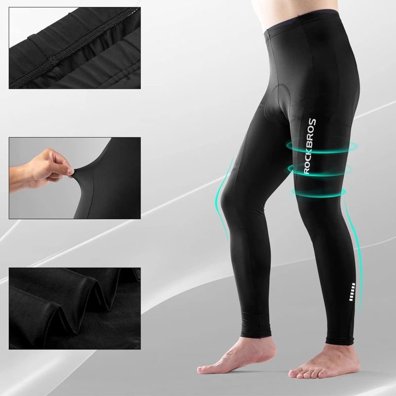 Rockbros Breathable Cycling Pants with XXXXL Pad - Black