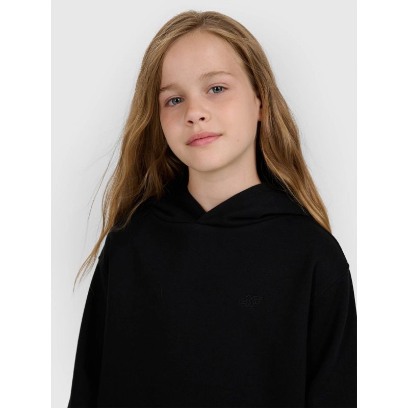 Girls' sweatshirt with hood, open, 4F 4FJWMM00TSWSF1862-20S kapucnis pulóver