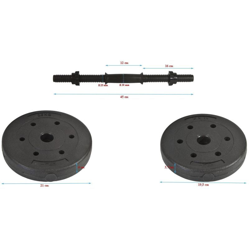 Enero 20 KG COMPOSITE DUMBBELL SET (2 x 10 KG) FIT edzőfelszerelés GSP-589645