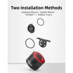 Rockbros Q3 Rear Bike Light with Smart Stop System - Black fekete lights, tourist equipment