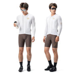 Rockbros Diamond Long Sleeve Cycling Jersey Size S - White biały \ s póló