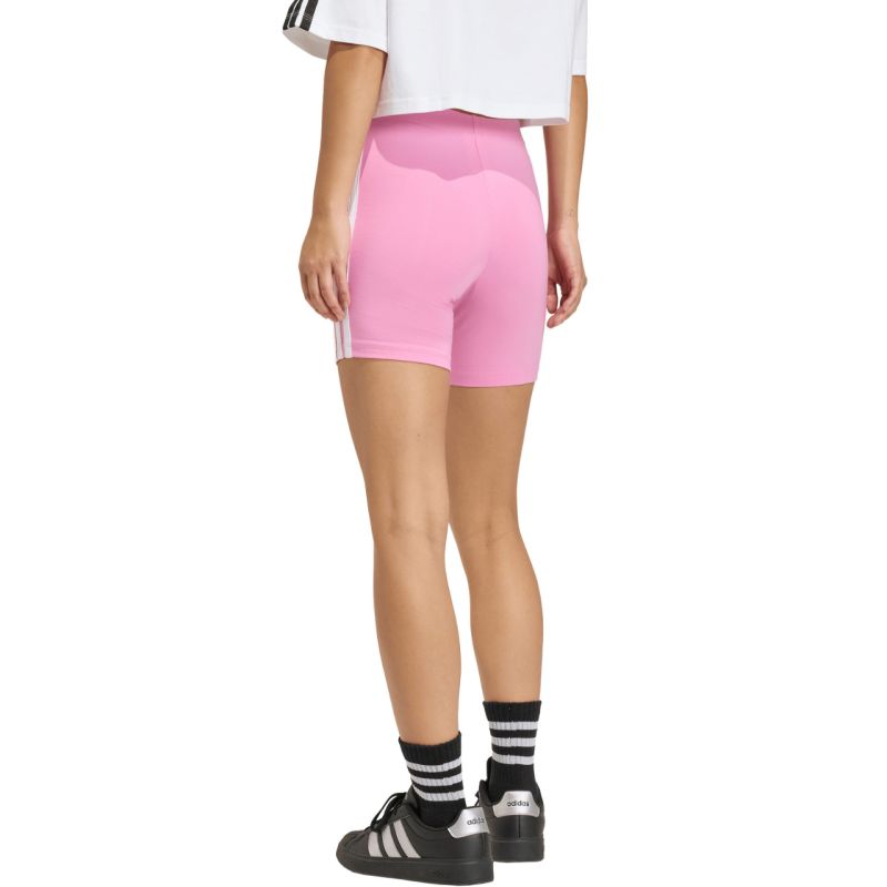 Adidas Women's Essentials 3-Stripes High Waisted Biker Pink 2xs short