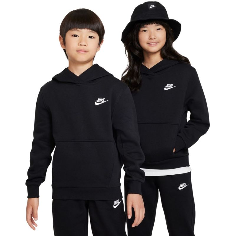Nike Kids' Sportswear Club Fleece Sweatshirt, 010, fekete gyerek pulóver 159576XS